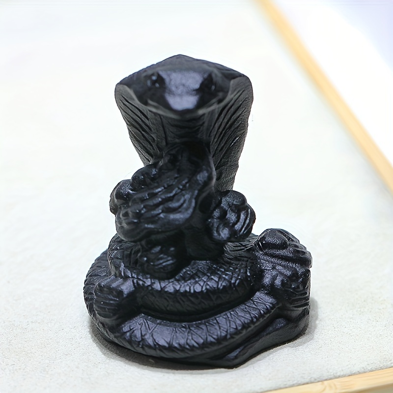 Natural Crystal Snake Carving for Home Desk & Car Decoration