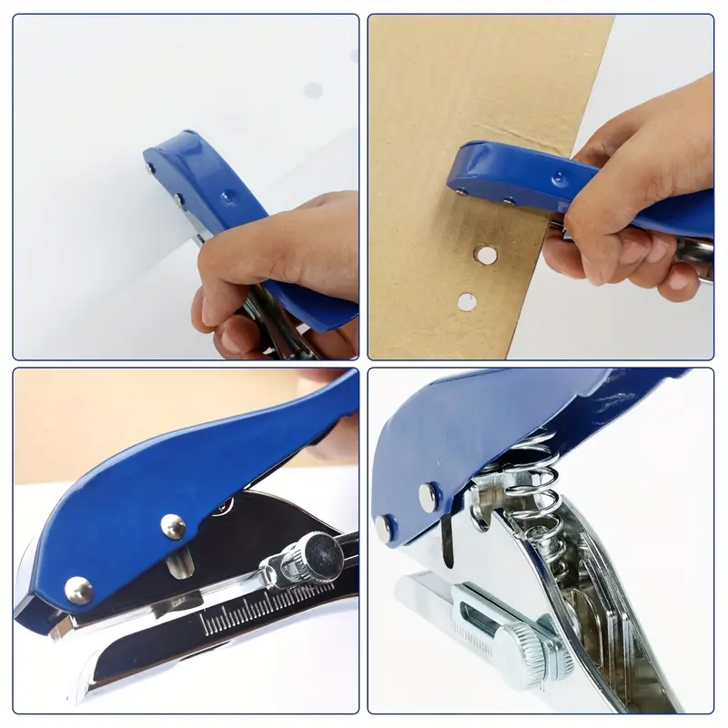 Single Hole Punch Heavy Duty Hole Puncher Portable Paper - Temu