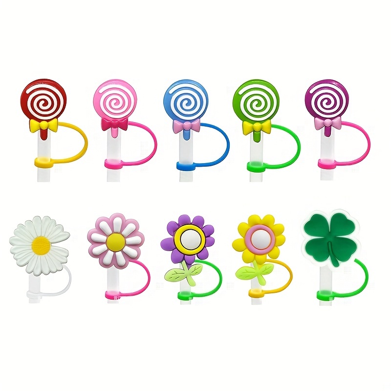 Silicone Straw , Reusable Straw Tips Cover, Cute Silicone Straw Stoppers,  Dustproof And Sealed Straw Lids For Parties, Gatherings (straws Not  Included) Party Supplies - Temu