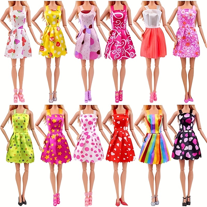 26pcs Mixed Style Mini Skirts, Necklace, Shoes Doll Accessories Set