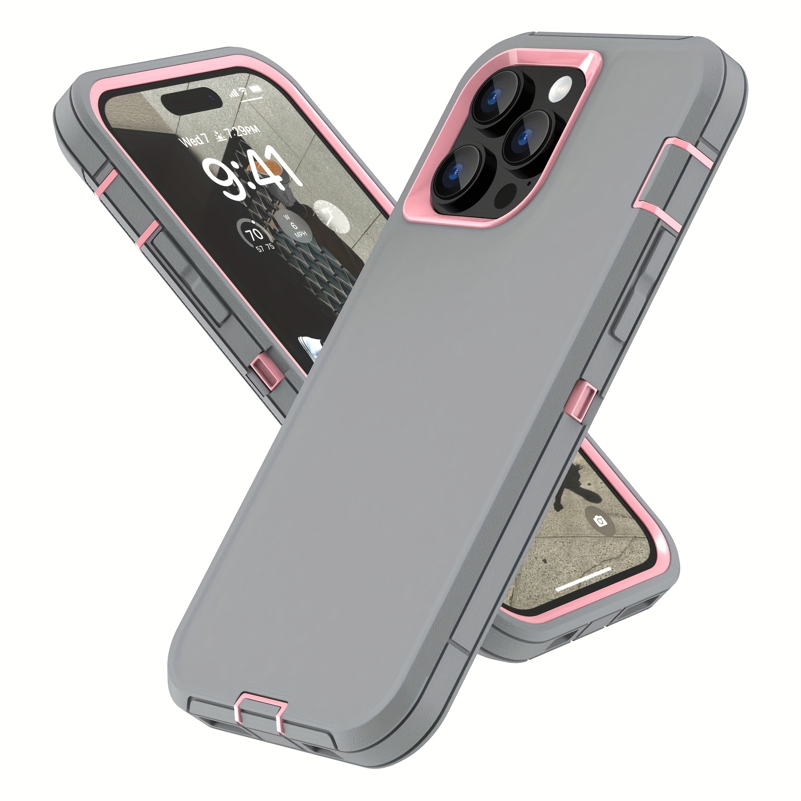Kiq iPhone 12 Pro Max Case TPU Rugged Impact Scratch/Drop Protection Cute Stylish Fashionable Case Cover for Apple iPhone 12 Pro Max (Large Pink