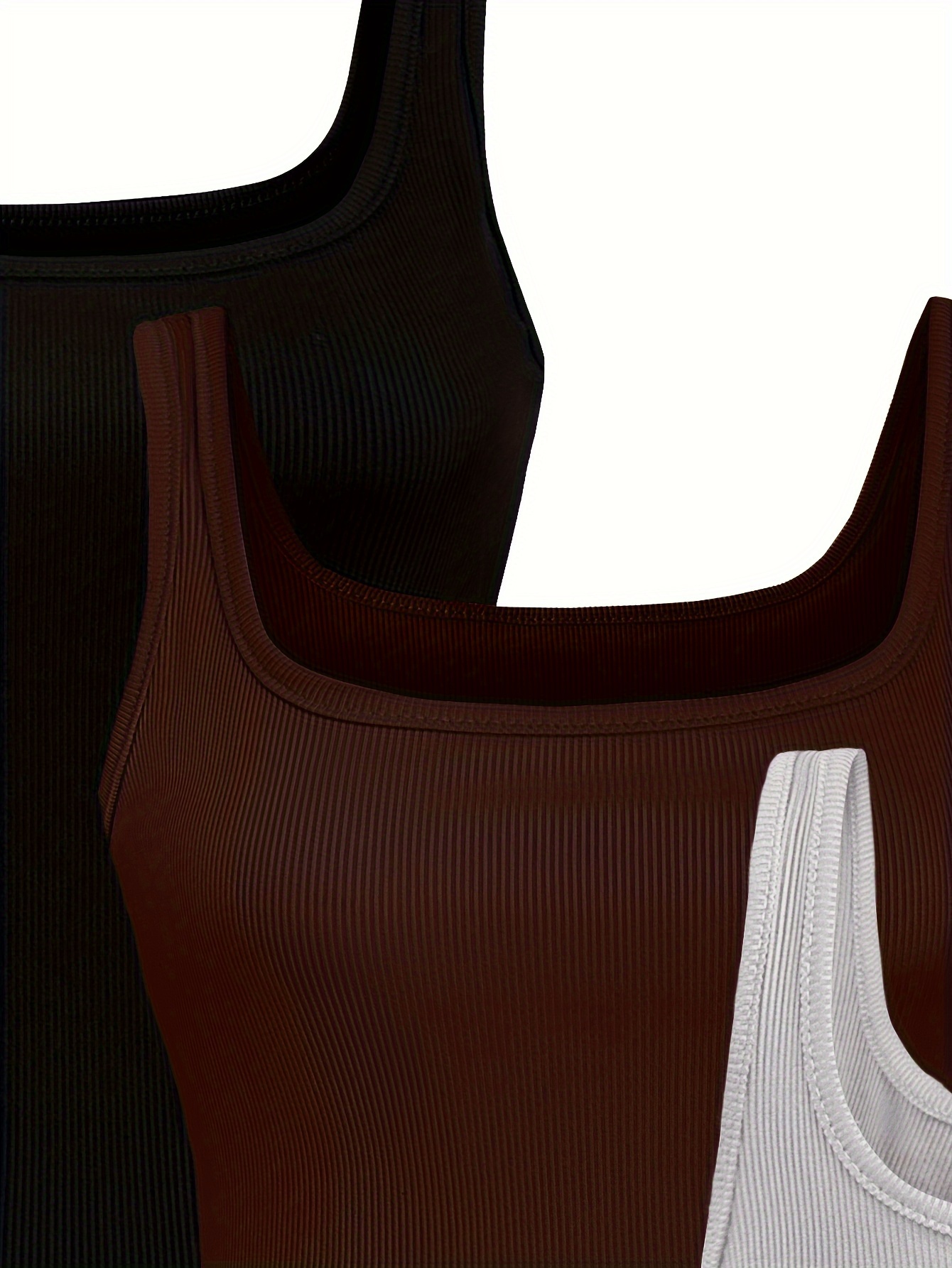 Bodysuits for Women Square Neck Sleeveless Sexy Tank Tops Solid