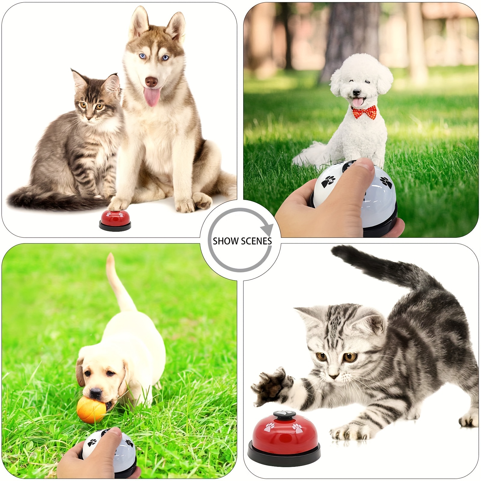 1pc Dog Paw Print Pet Training Intellectual Bell Ringer Toy For Cats And  Dogs