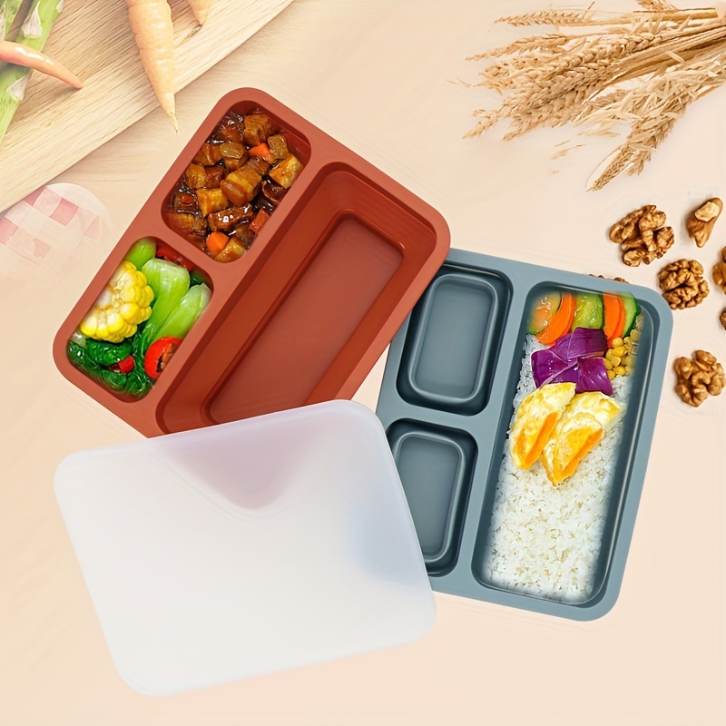 Folding Silicone Insulated Lunch Box, Collapsible Portable Bento Box For  Office Workers, Leakproof Food Storage Container With Bpa Free Airtight  Plastic Lid, Microwave And Freezer Safe, Home Kitchen Supplies - Temu