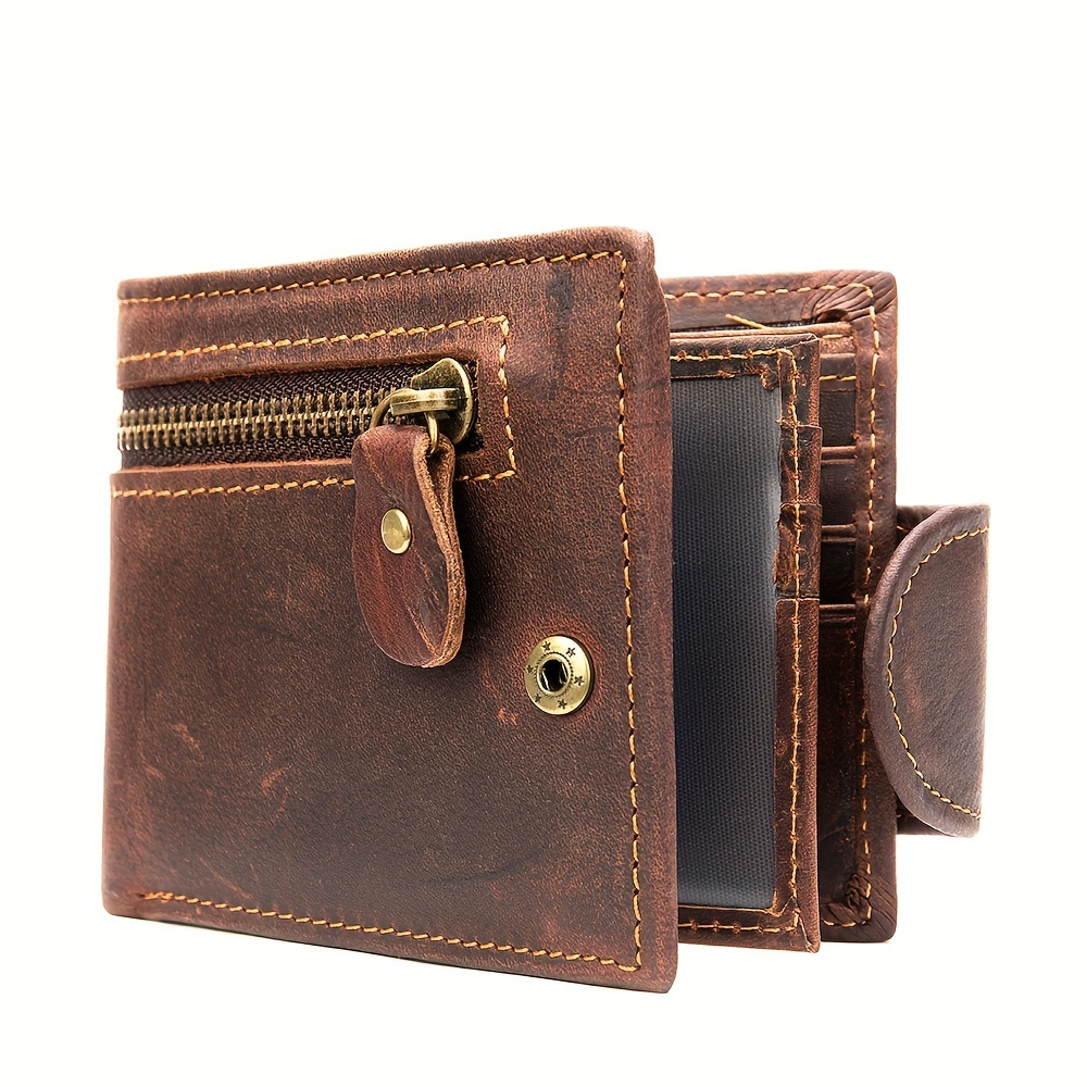 MVA Men Wallets Male Purse Genuine Leather Wallet with Coin Pocket