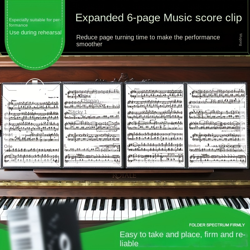 1pc Étanche 6 Pages Performance Piano Partition Pince A4 - Temu Belgium