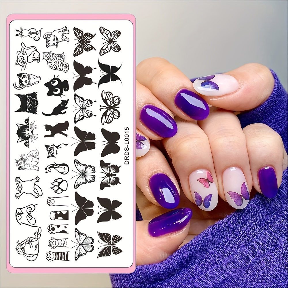 Snake Pattern Nail Stamping Plate Nail Art Stamping Plate Temu