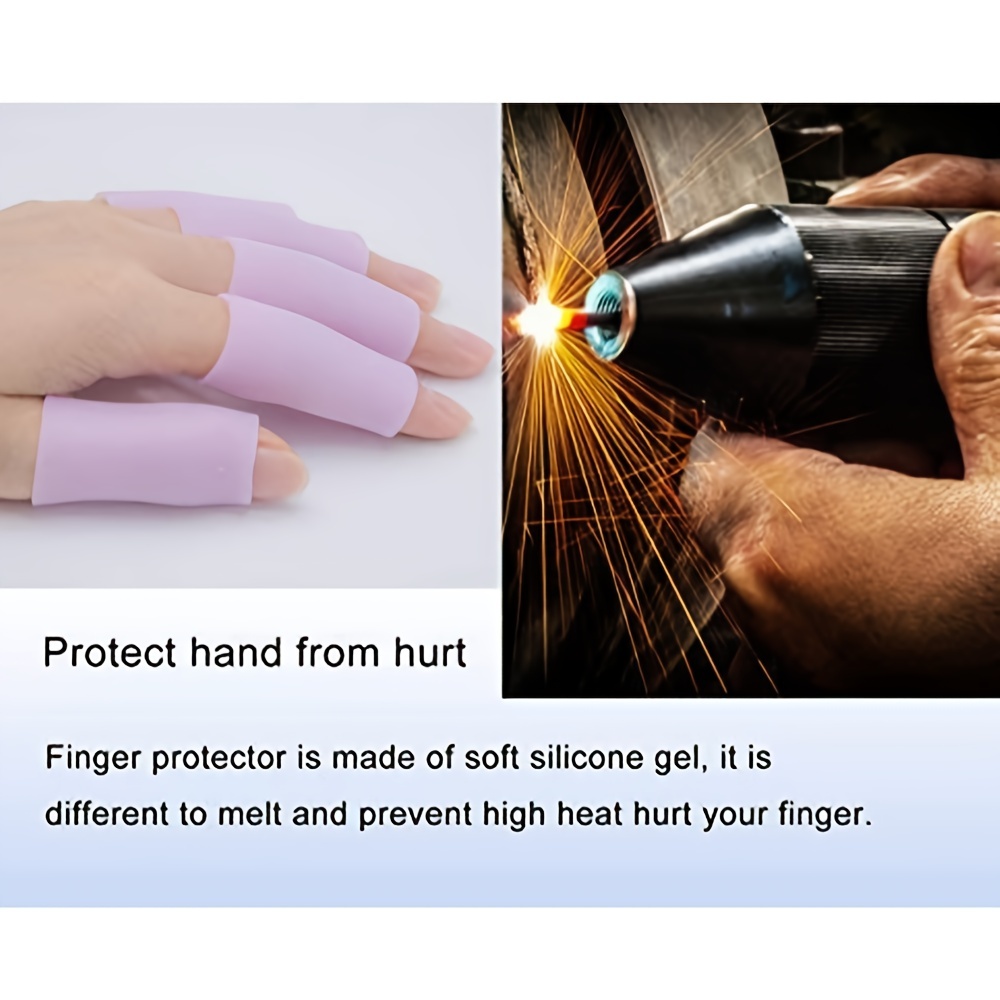 No/Brand Gel Finger Protectors Finger Caps Silicone Fingertips Protection - Finger Cots Great for Trigger Finger, Finger Arthritis, Finger Cracking