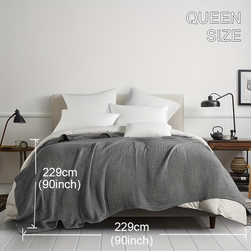 Muslin King/Queen Duvet Cover Set - White - Home All