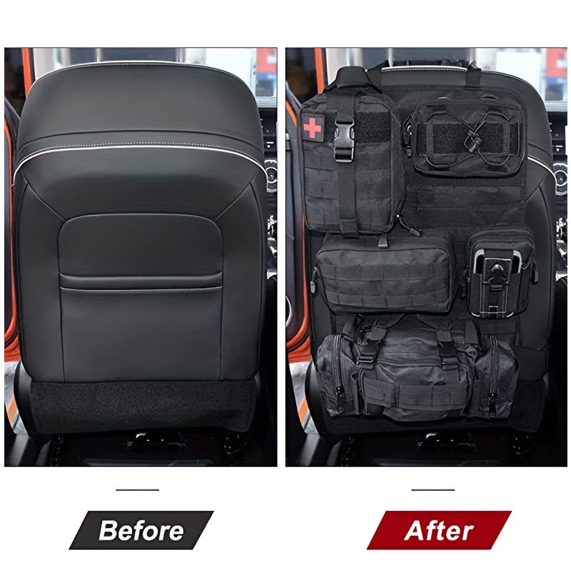 Molle Seat Back Storage Bag Car Seat Organizer Pouches Car - Temu