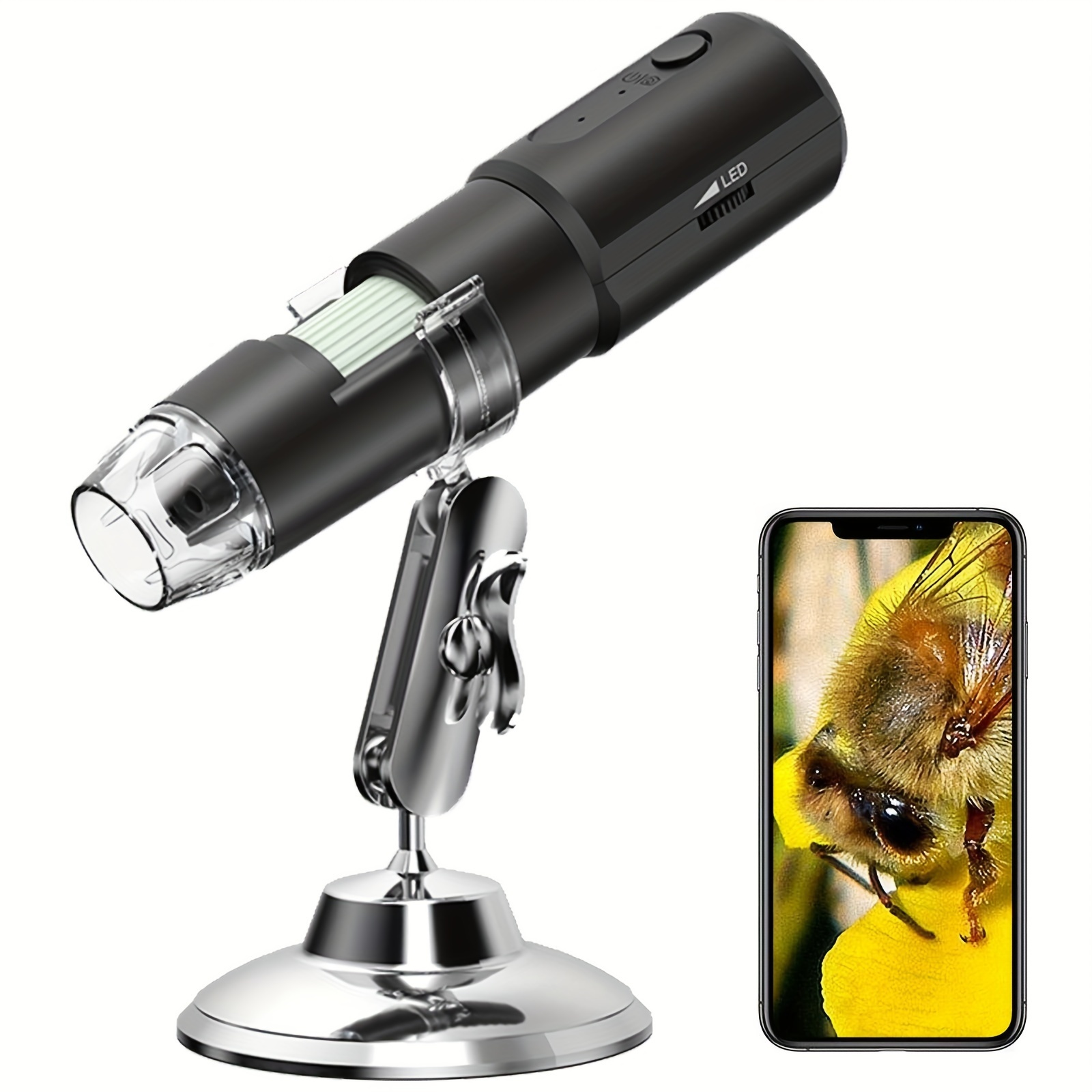 Wireless Lab Handheld Digital Microscope,portable Wifi Usb Microscope Real  400x Hd Magnification,ph