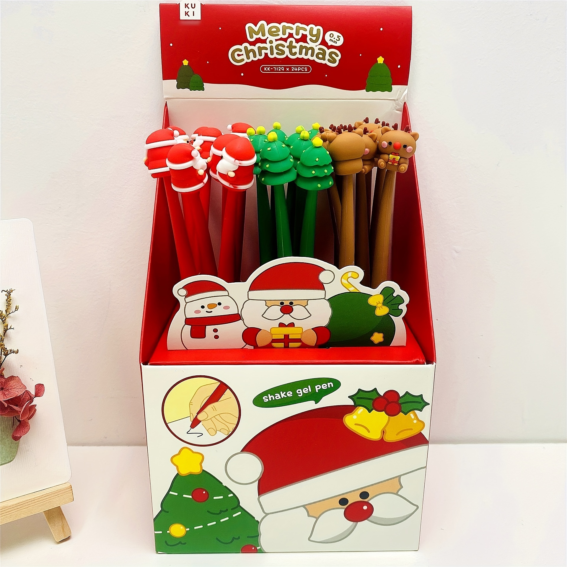 Christmas Silicone Bead Pen / Santa Pen / Refillable Ink Pen