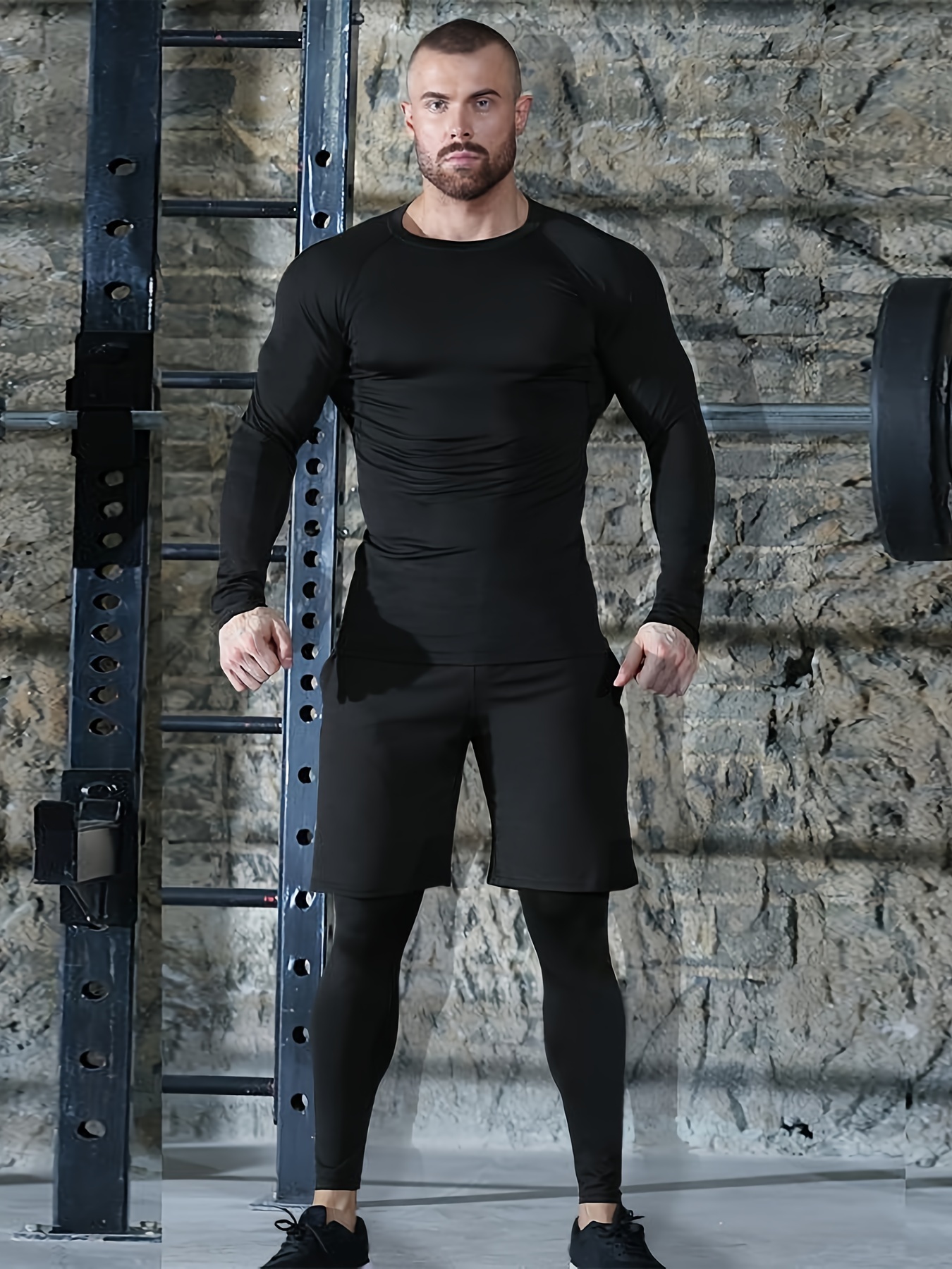 5pcs/set Fashionable tight Men Gym Wear Fitness Sports Training