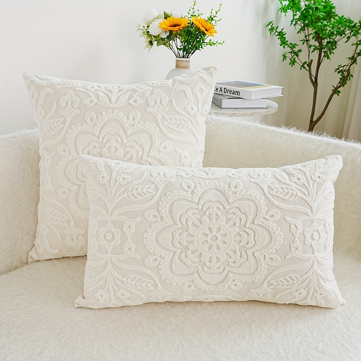 Thickened Tassel Macrame Decorative Macrame Pillow Cover - Temu