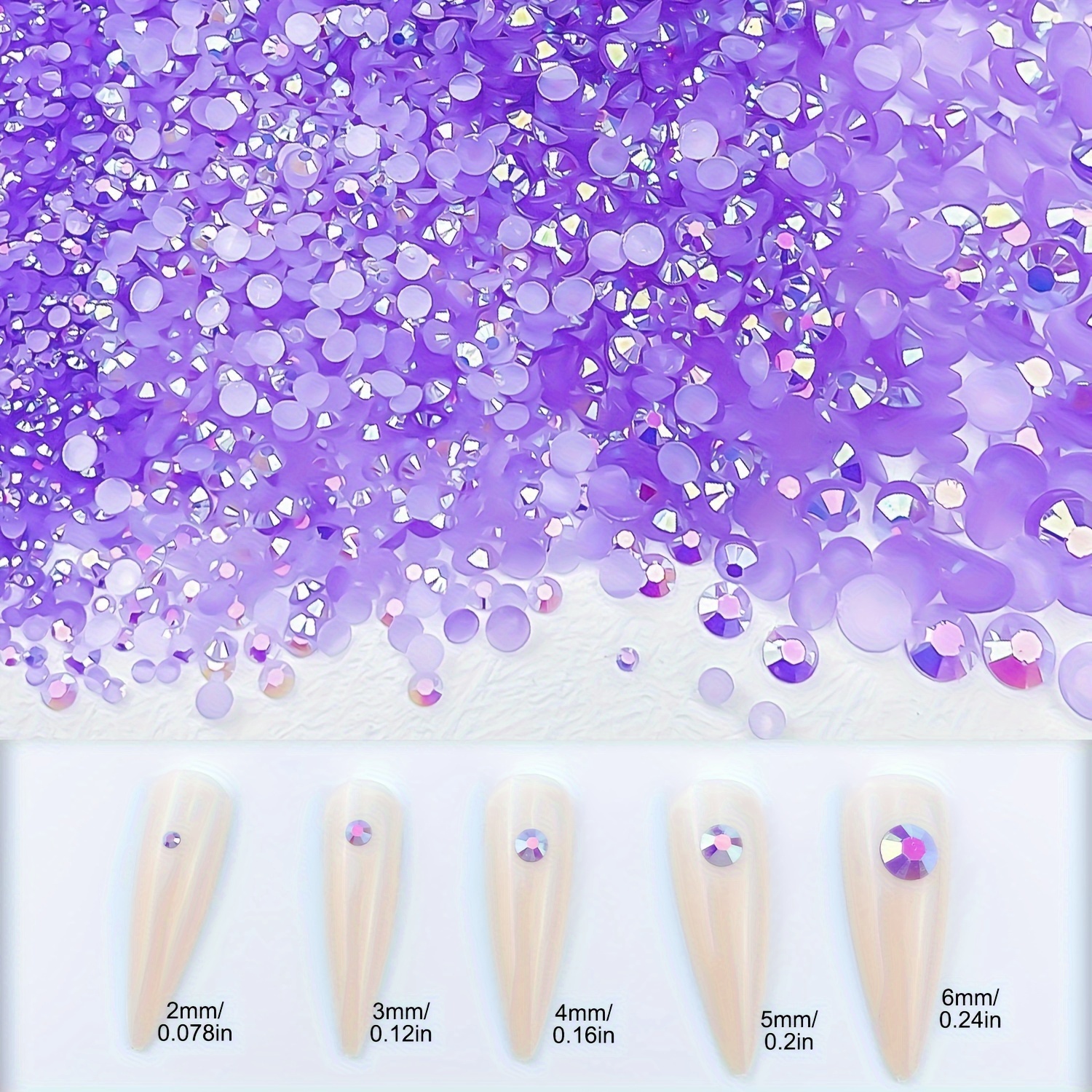20100Pcs Purple Rhinestones Flatback with B-7000 Gel Glue for Crafts Clothing, Flat Back Velet Purple AB Gems Transparent Jelly Resin for Clothes