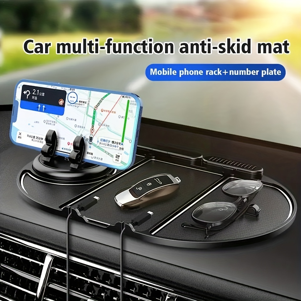 

4-in-1 Non-slip Car Phone Holder & Dashboard Organizer - Keep Your Car Neat & Tidy!
