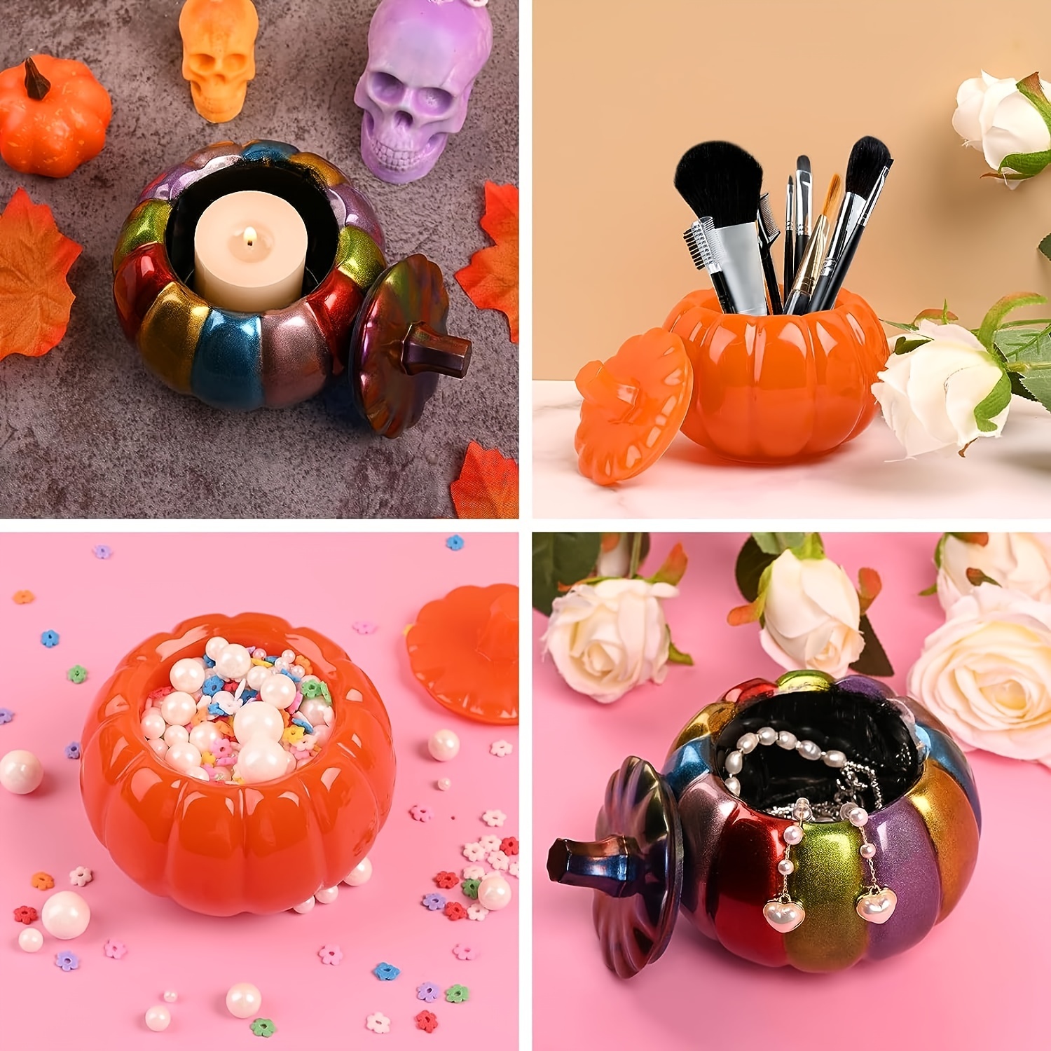 Pumpkin Box Resin Molds Silicone Jewelry Storage Box Mold - Temu