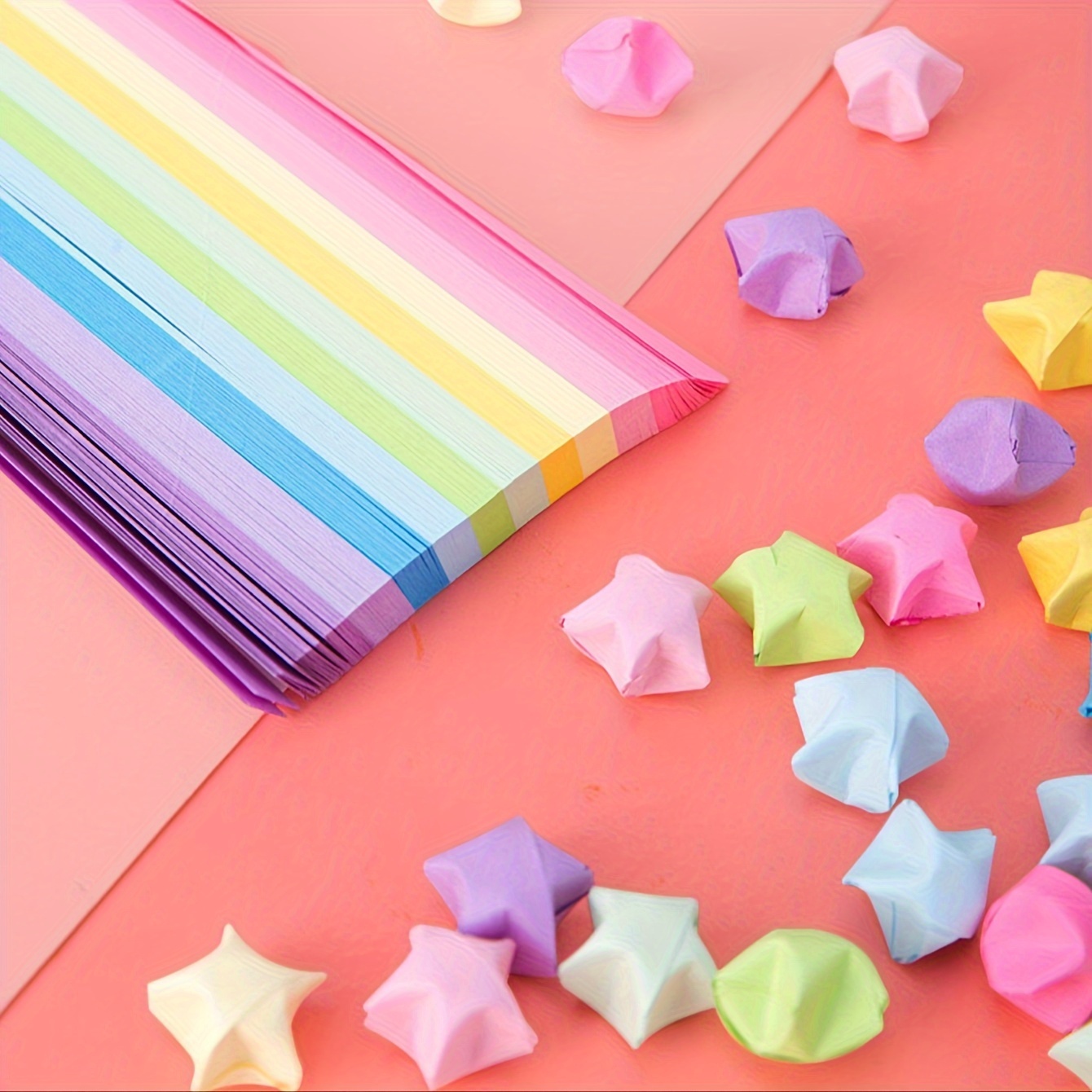 Origami Paper, 2700 Sheets Double Side Origami Star Papers Set, 27 Colors  Origami Paper Kids Kit for Lucky Stars Folding, Arts And Crafts Enthusiasts.