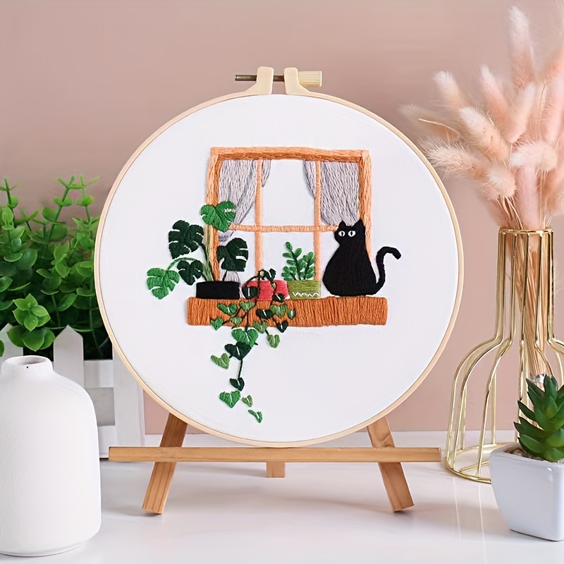 Black Cat Embroidery Kit