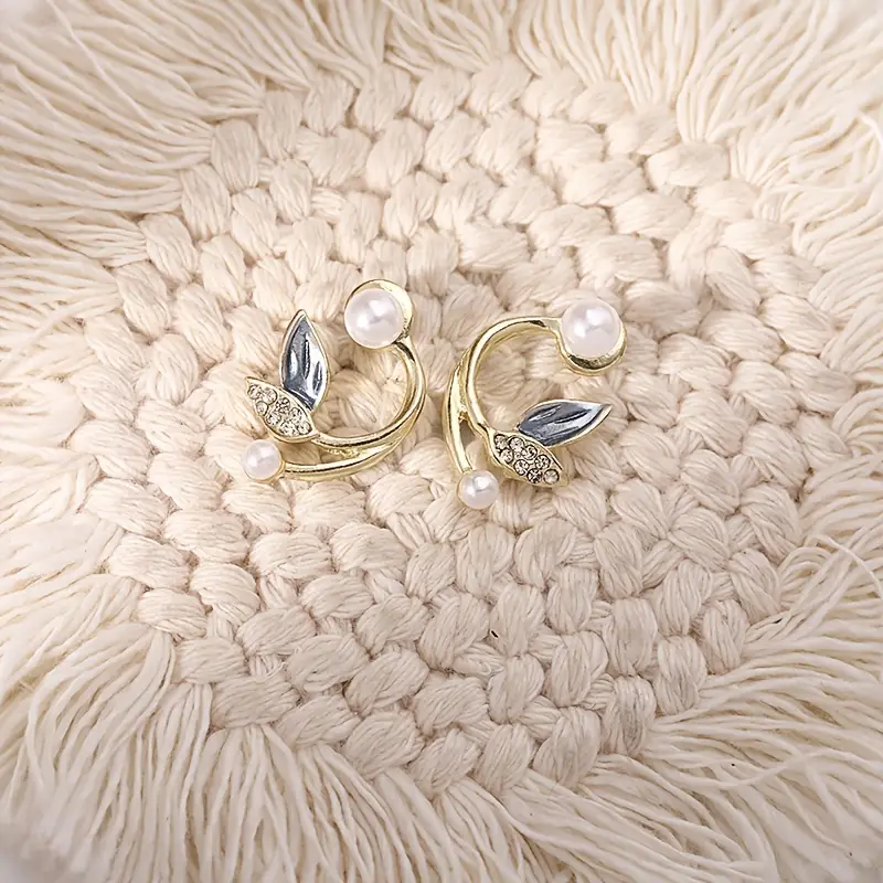 womens elegant faux pearl earrings temperament design jewelry birthday gift details 0