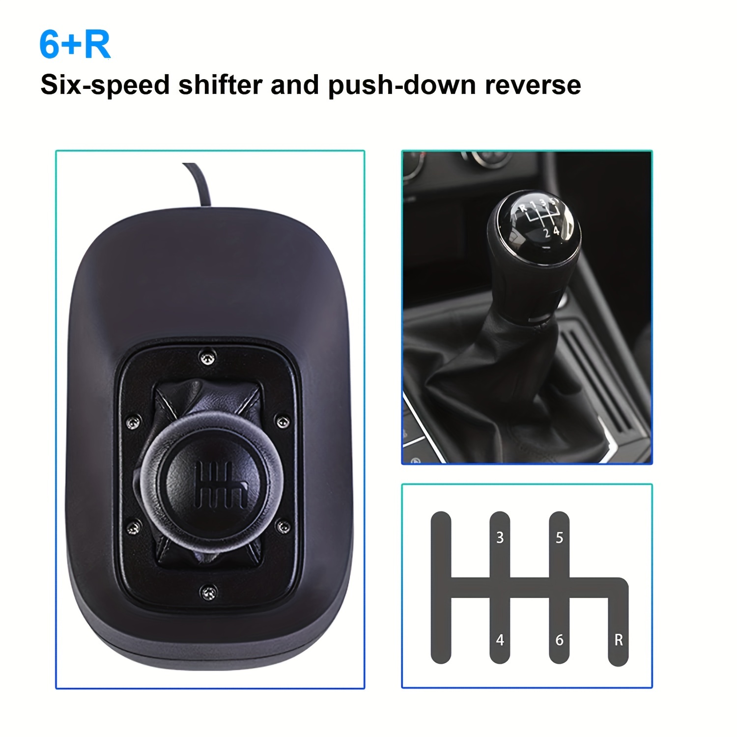 PC USB H Gears Shifter for Logitech G29/G25/G27/G920 T300RS/GT Steering  Wheel /