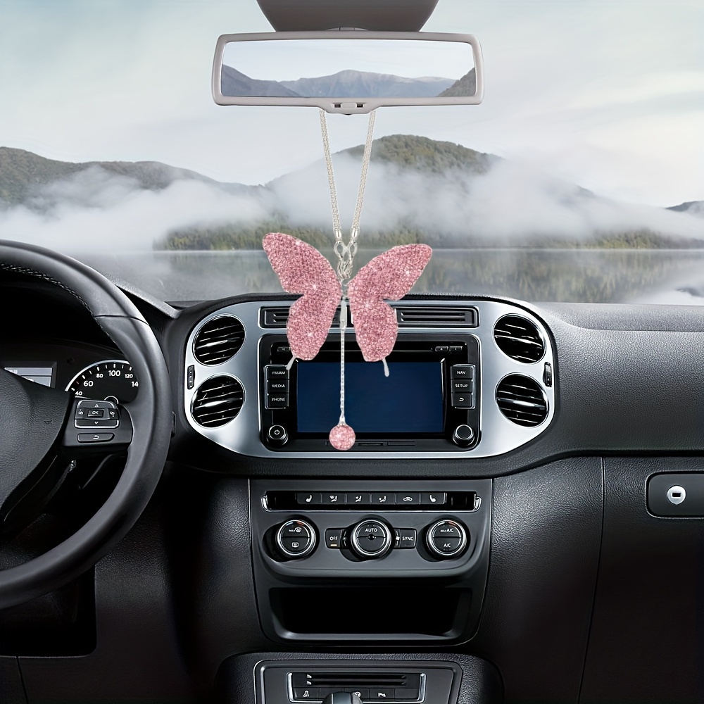 Rhienstone Car Accessories Crystal Car Rear View Mirror - Temu