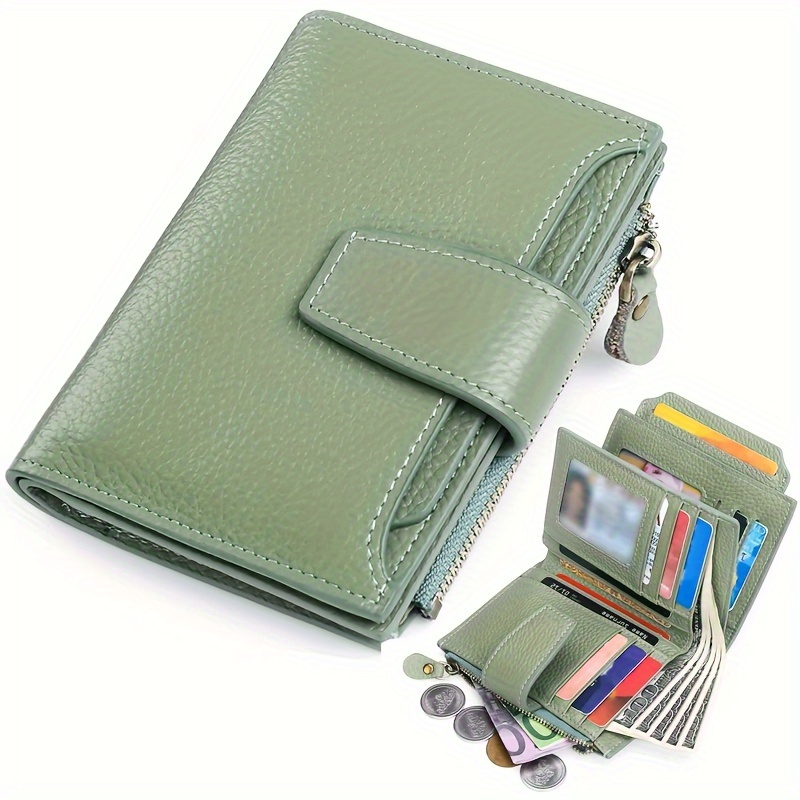 

Minimalist Solid Colo Mini Wallet, Clutch Coin Pourse, Textured Credit Card Holder