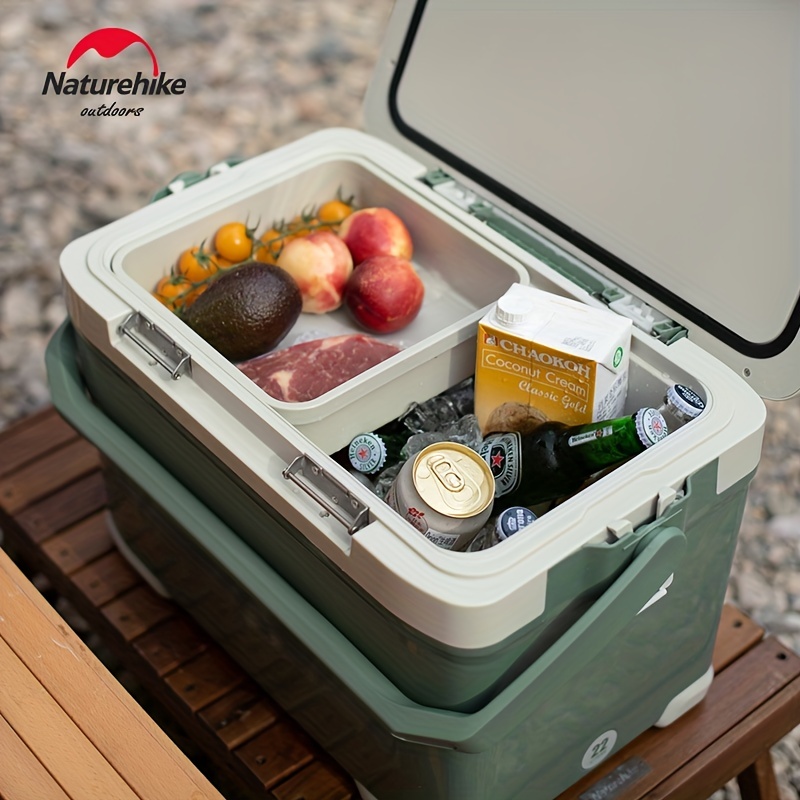 ROM 45L fahrbare tragbare rollende Passive Kühlbox Eisgetränke  Lebensmittelkühler Tragbarer Fahrzeugkühlschrank für den Außenbereich,  Picknick Camping, Strand : : Sport & Freizeit