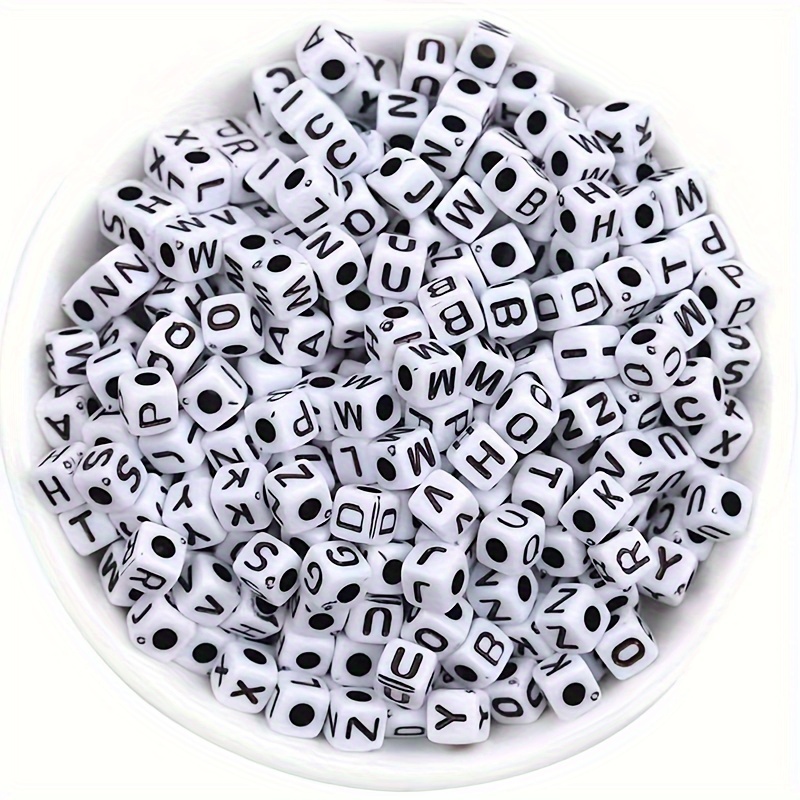 Acrylic Beads Jewelry Handmade for DIY Bracelets Phone Chain Letter Beads