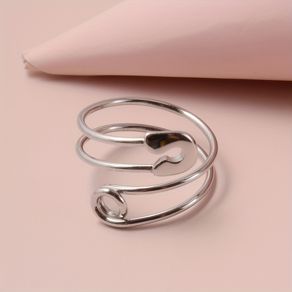 Stainless Steel Adjustable Pin-shaped Ring for Daily Outfits