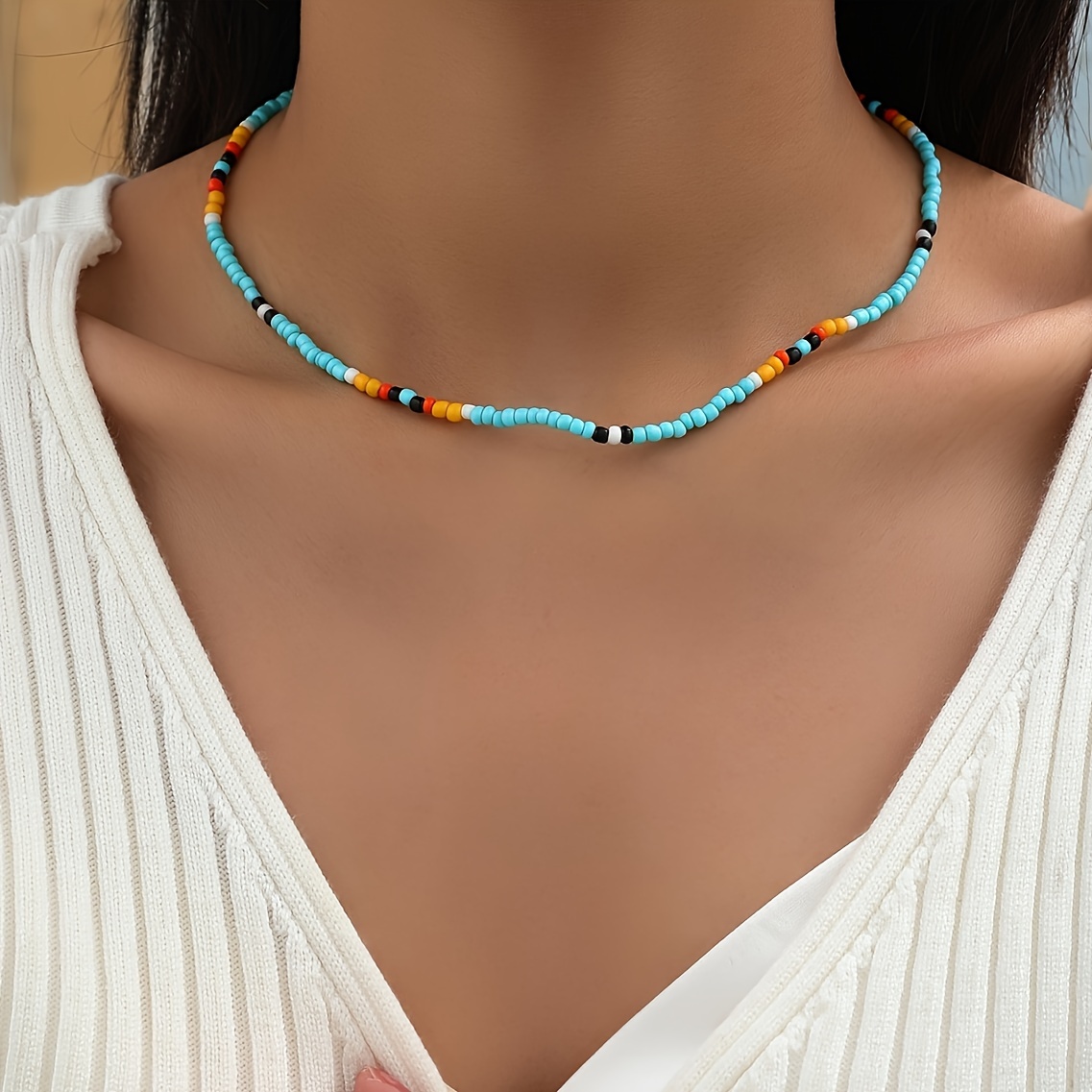 Seed Bead Necklace - Temu Canada