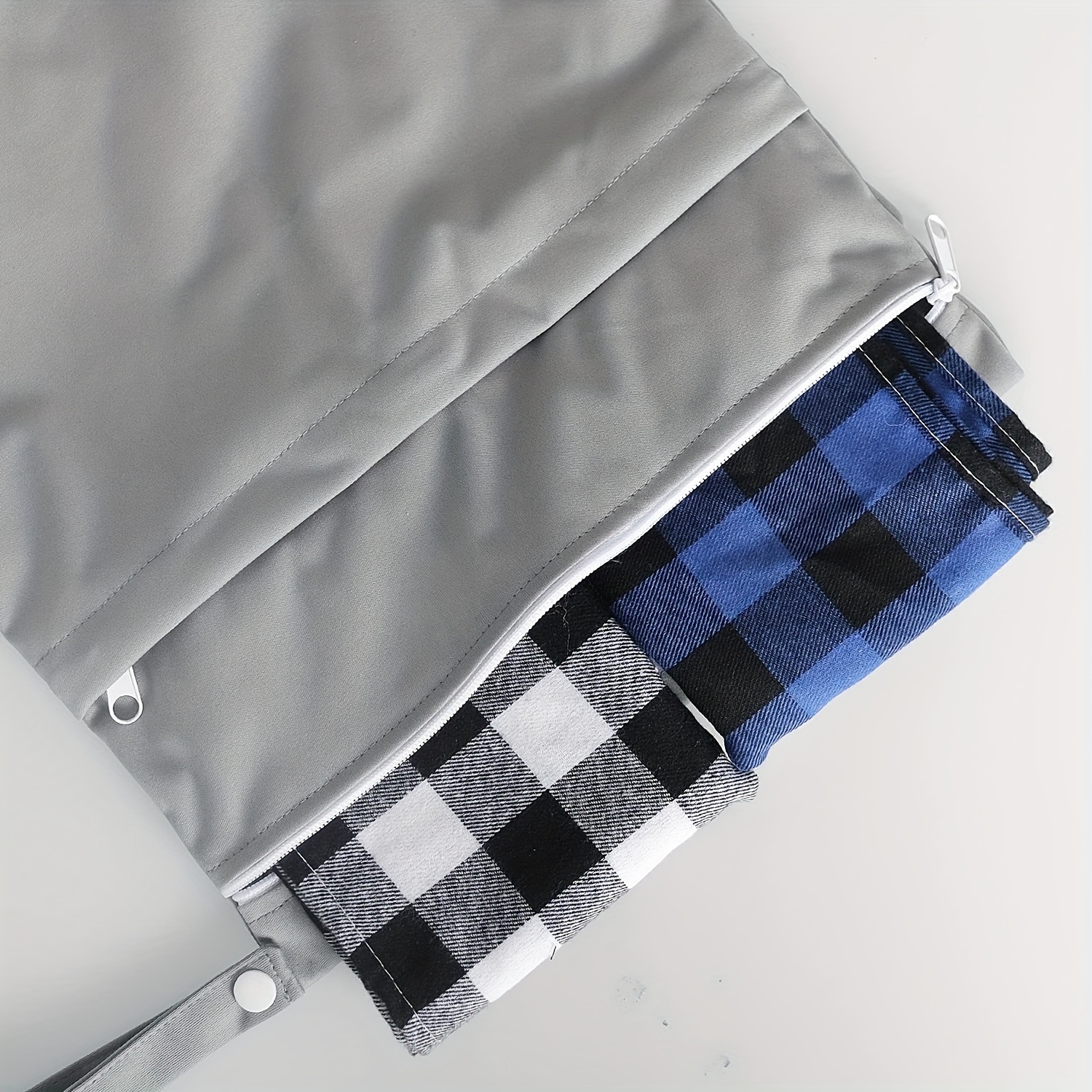 1pc Checkered Pattern Diaper Bag