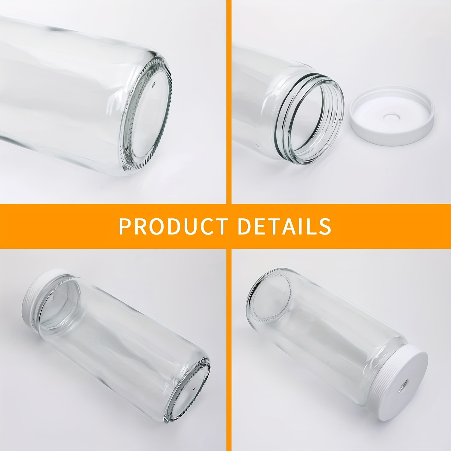 Round Glass Drinking Bottles ( ) Glass Bottles Airtight - Temu