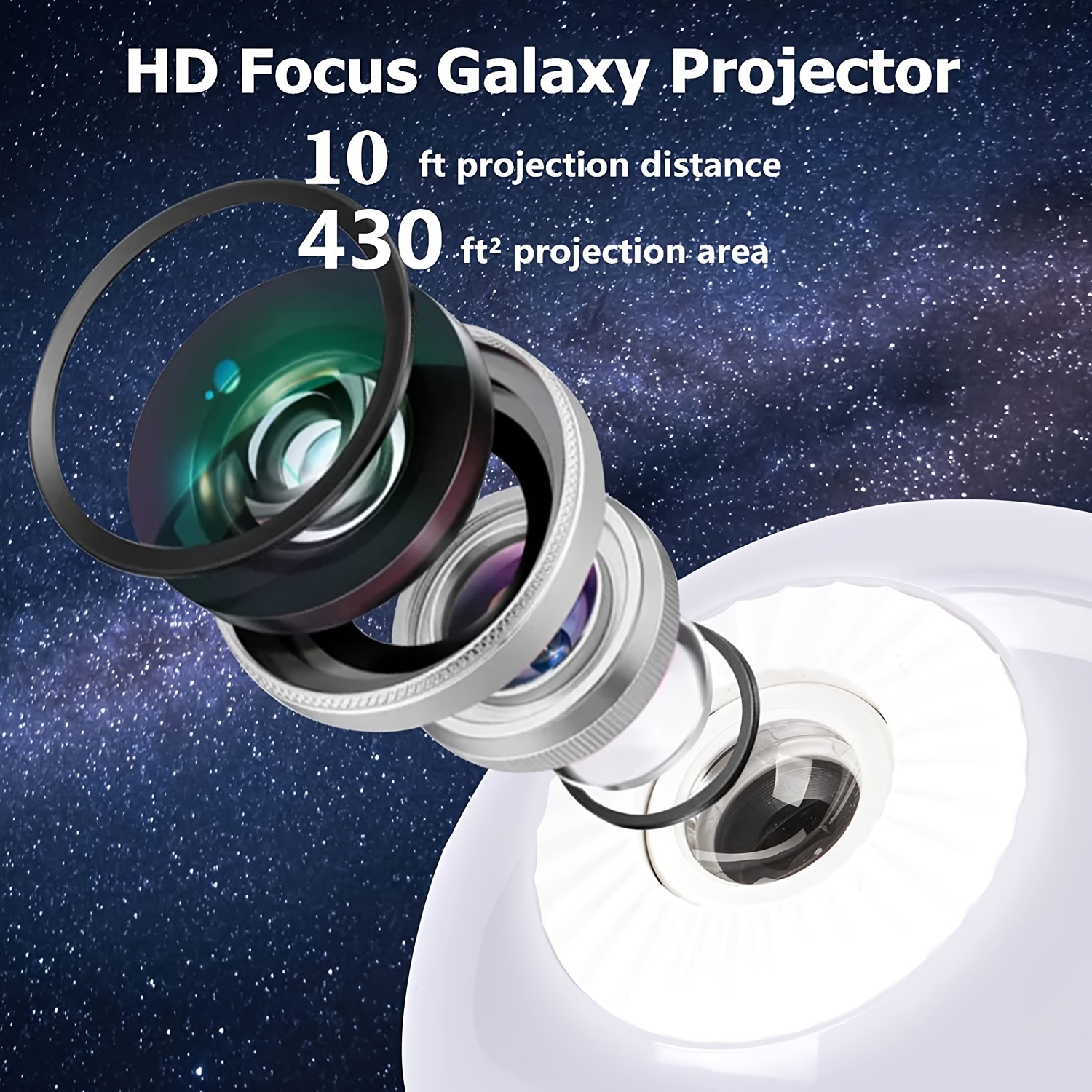 Proyector de estrella de planetario HD, proyector de galaxia 4 en 1, luz  nocturna con planetas