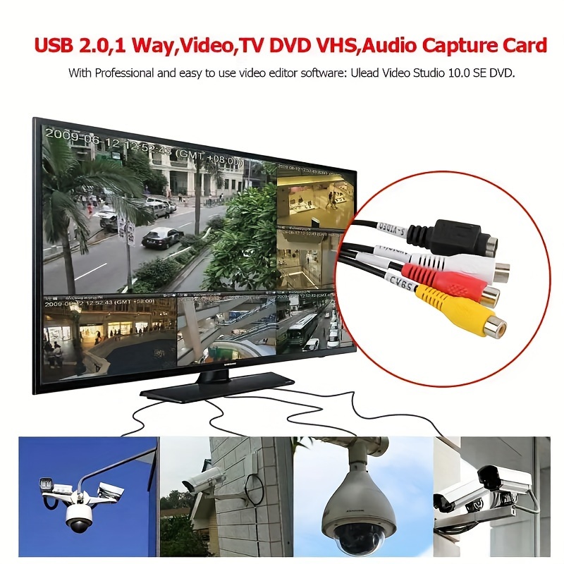 USB2.0 VHS to DVD Converter Convert Analog Video to Digital Format