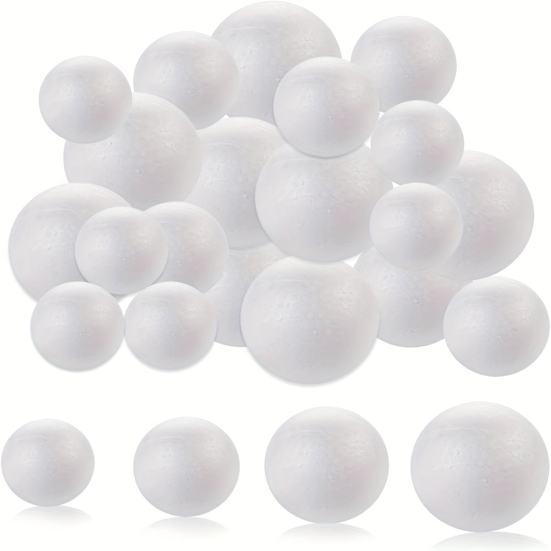 2.95 Inchs White Foam Balls Half Round Polystyrene Half Foam - Temu
