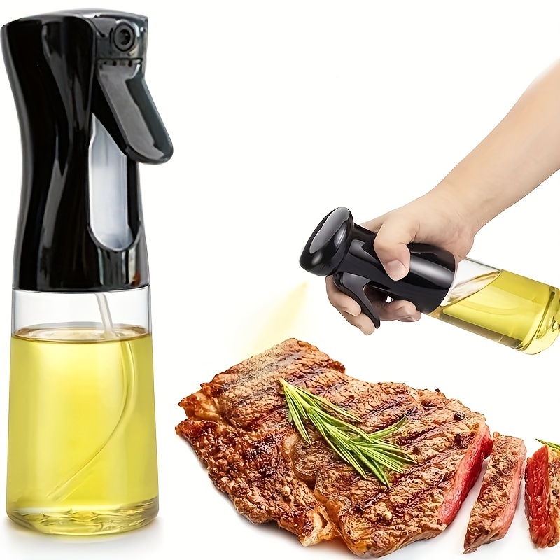 Pulverizador de aceite de oliva para cocinar, 6.8 fl oz, botella de spray  de cocina para barbacoa, atomizador de vidrio/pulverizador para aceite de