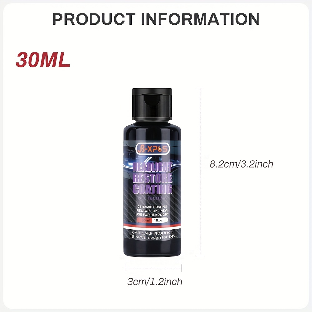 1pc Jb-Xpcs Car Plastic Restorer, Ceramic Coating, 2-3 Years Long Lasting  Protection, Restore Whitening And Brightening Effect Of Plastic And Rubber  Parts