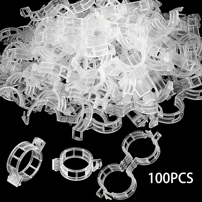 100 Pcs Plastic Plant Fixing Clips Grape Tomato Support Clips Rack