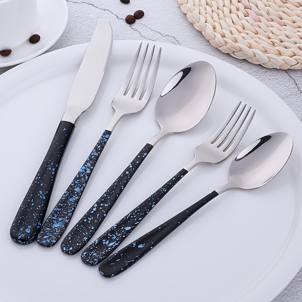 3-in-1 Creative Portable Cutlery Set, Eco-friendly Travel Camping Home  Tableware,eating Utensils Includes Fork Spoon Knife,easy-carry And Dishwa