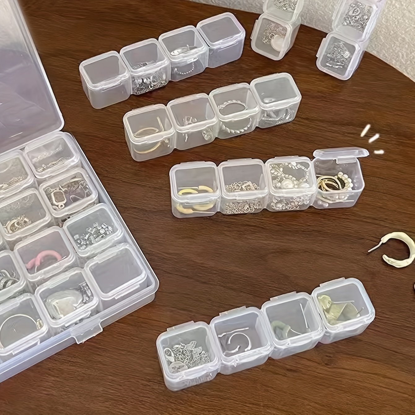 Nail Art Organizer Transparent Plastic Packaging Box Nail - Temu