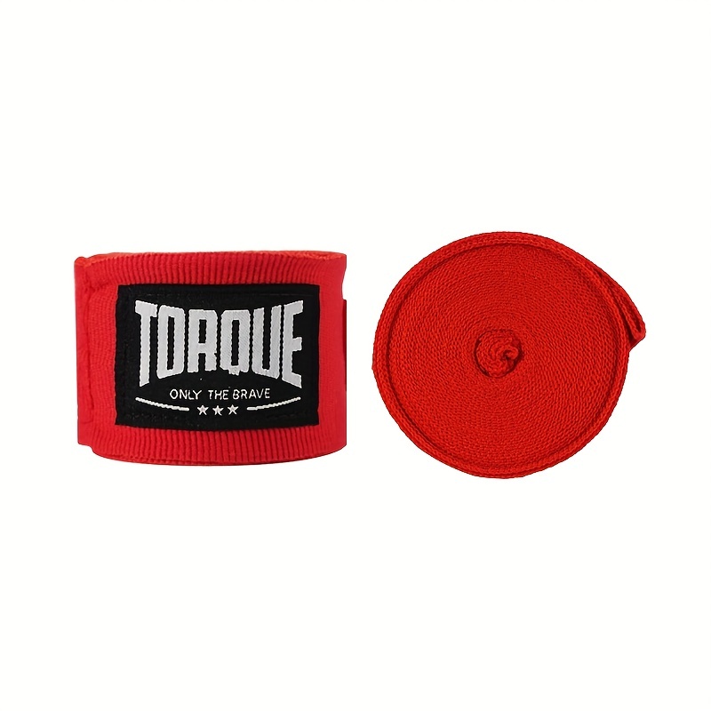 2pcs TORQUE Boxing Hand Wraps - Breathable Elastic Training & Sparring Gloves for MMA, Muay Thai, Kickboxing - Durable Polyester, Adjustable Straps, Multiple Colors (Red, Blue, Black, White, Purple), Boxing Accessories, Combat Sports Gear, Combat Sports Equipment, Sleek Design, Secure Fit Glove, Flexible Material