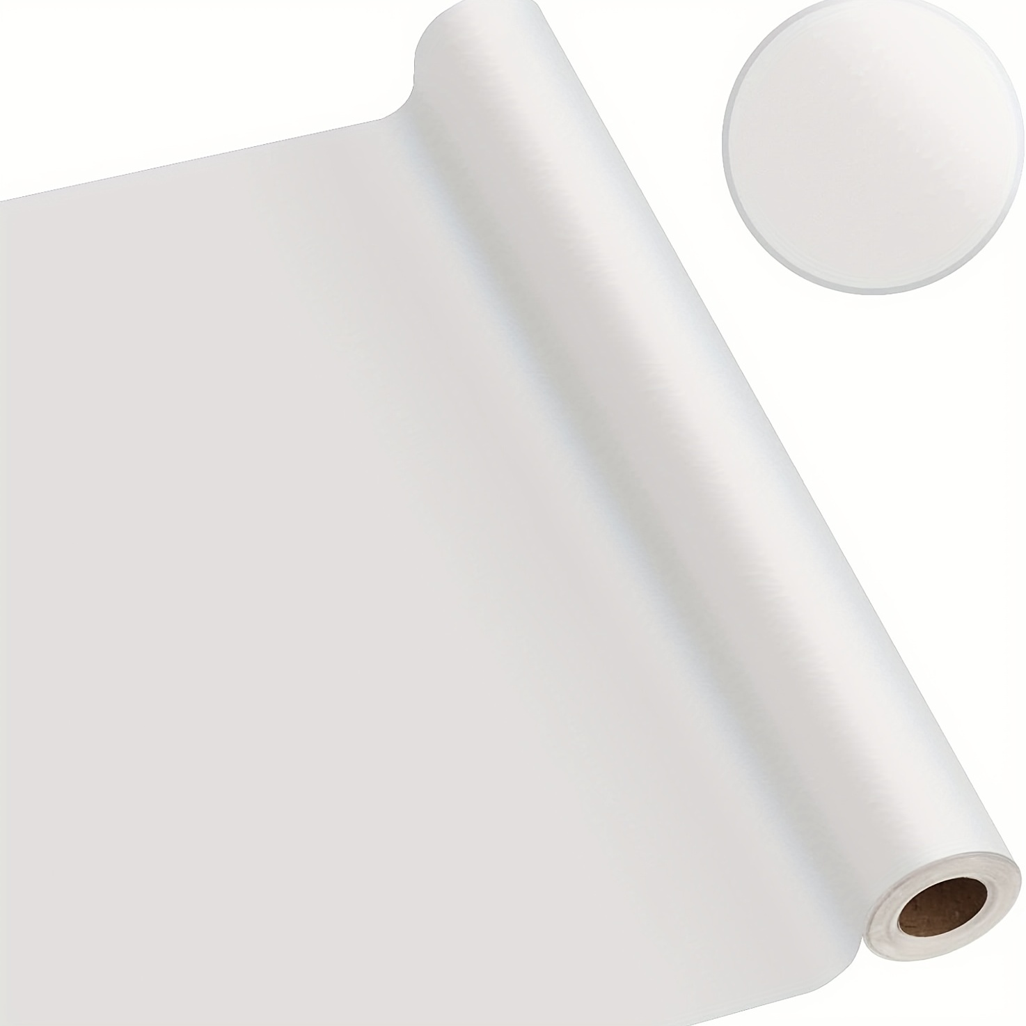 LACHEERY Papel adhesivo blanco texturizado mate de 24 x 160 pulgadas, papel  adhesivo de vinilo para despegar y pegar, papel de contacto sólido