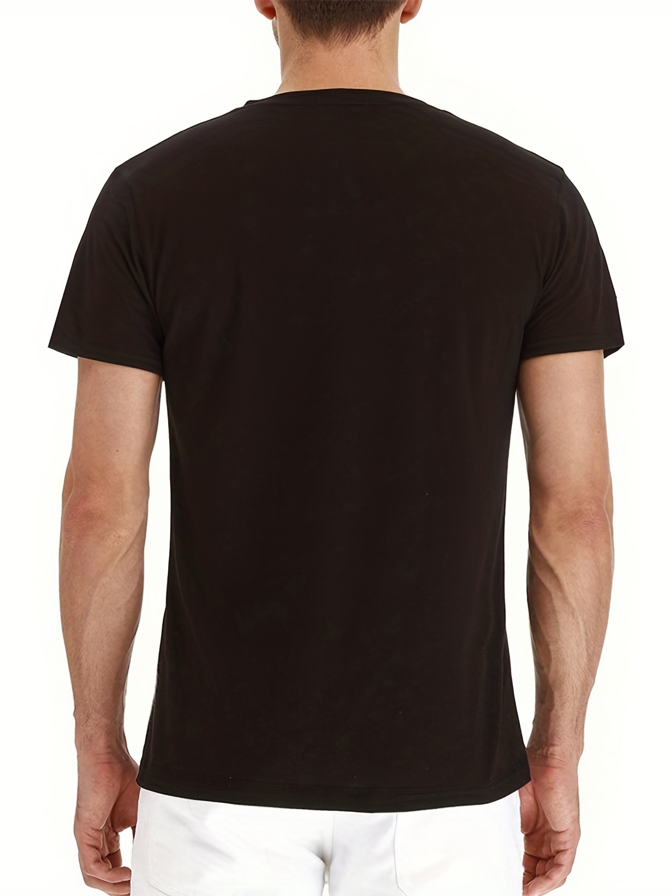 Men's V Neck Short Sleeve T Shirt for Summer