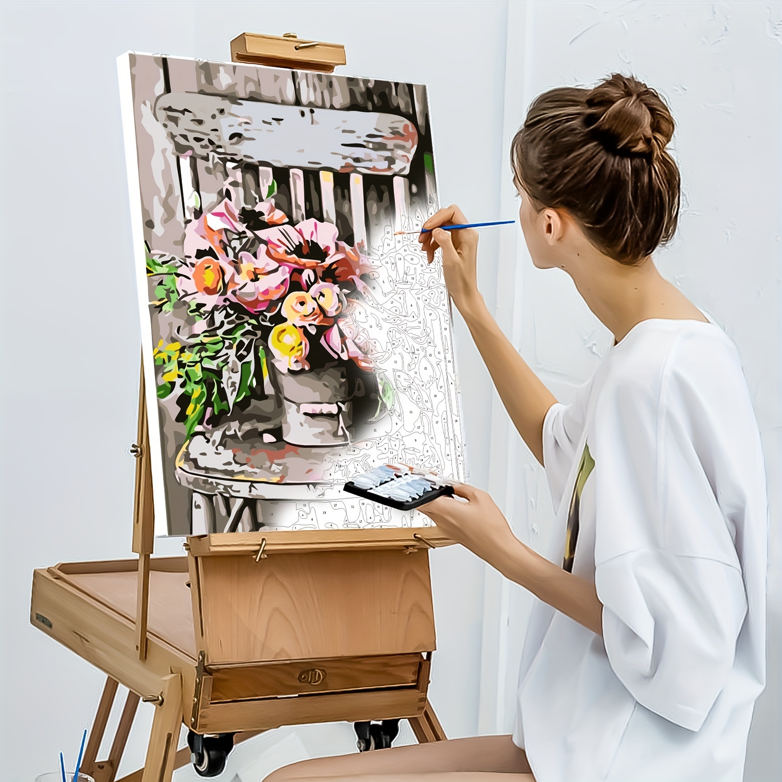 Plants And Flowers Paint By Number Adult Beginner Students Children  Frameless,, Diy Oil Painting Acrylic Painting Paint By Number Kit Home Room  Decoration Art Crafts, Birthday, Mother's Day, Father's Day - Temu
