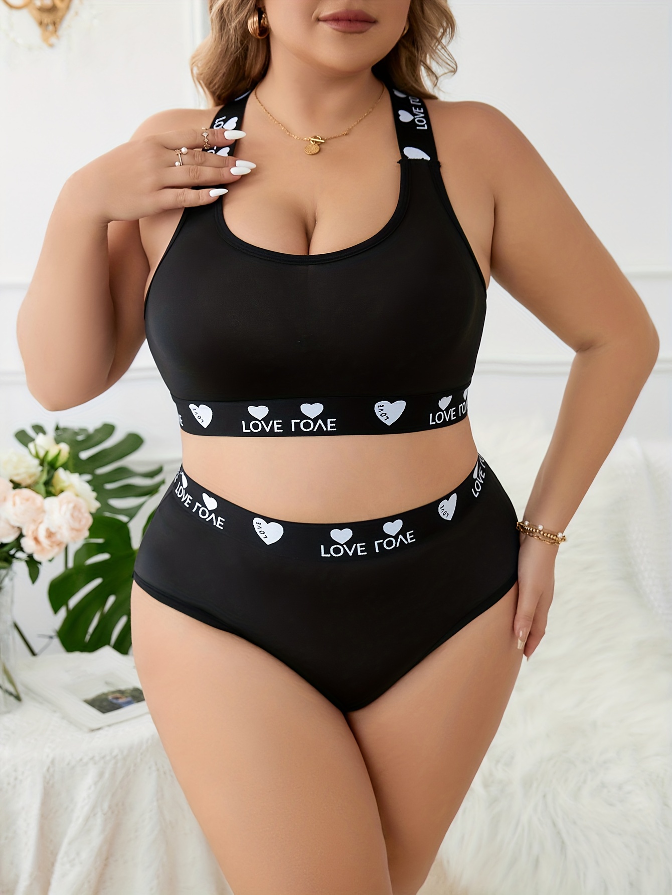 Women's Sexy Lingerie, Sleep & Lounge on Clearance Plus Size Sexy Lingerie  Set Women Sexy Lace Lingerie Set Strappy Bra And Panty Set Two Piece