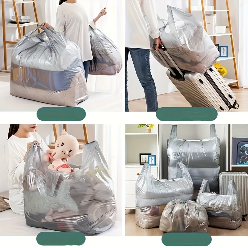 Lot de 4 sacs de déménagement en plastique réutilisables, extra grands sacs  avec sangles à dos pour rangement de vêtements, alternative à la boîte de  déménagement : : Cuisine et Maison