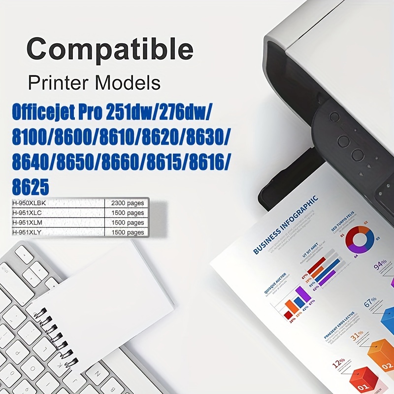 950xl 951xl Compatible For 950 Xl 951 Xl Ink Cartridge - Temu