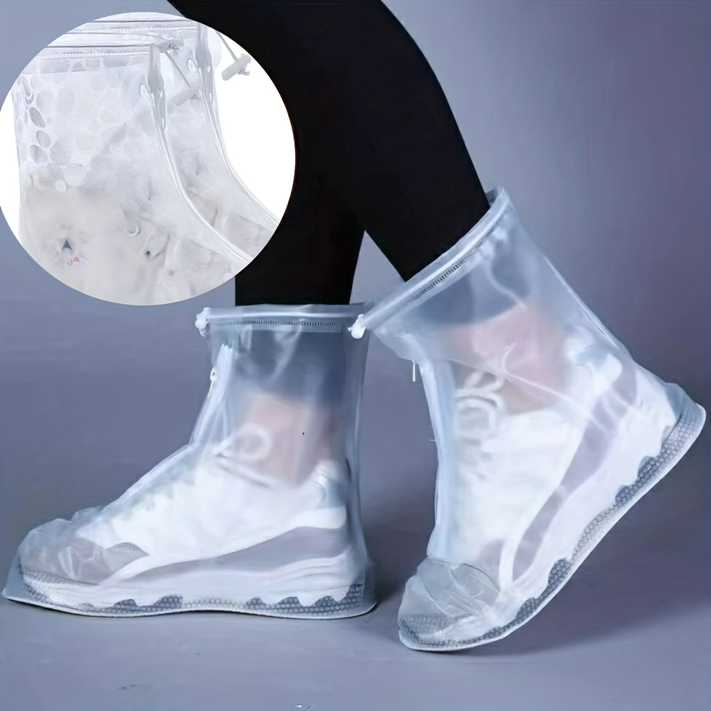 1 Par Cubiertas Zapatos Impermeables, Protector Calzado Lluvia  Reutilizable, Cubierta Botas Antideslizante Mujeres Hombres, Accesorios  Zapatos Lluvia, Envío Gratuito Nuevos Usuarios