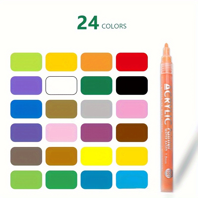 24/36 Colors Nail Art Graffiti Pens Waterproof Drawing Set - Temu